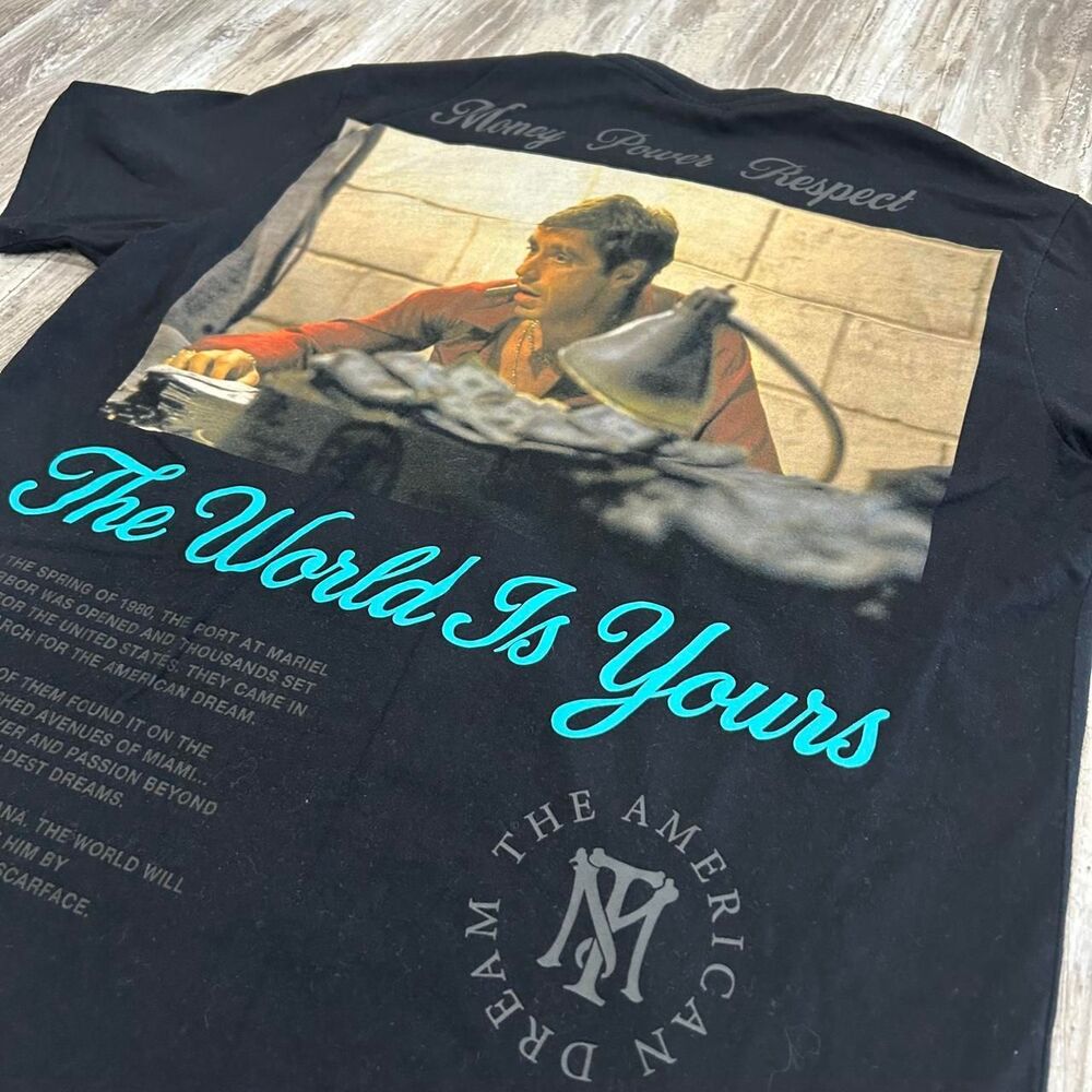 Scarface x Shoe Palace y2k streetwear black cotton graphic t-shirt